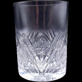 Vintage Cut Crystal Lowball Old Fashioned Starburst Diamond Rocks Glass