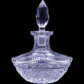 Vintage Cut Crystal Perfume Bottle with Faceted Finial Stopper