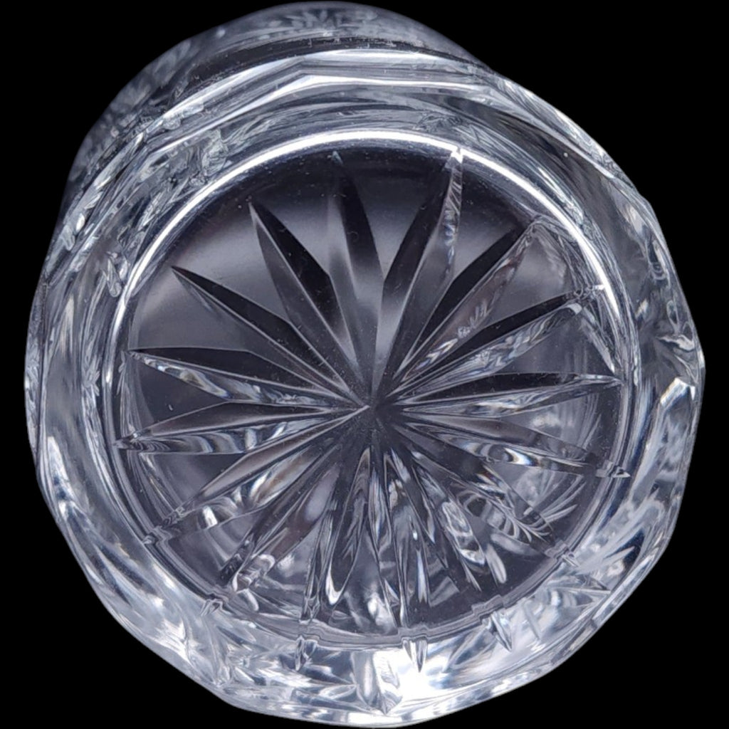 Vintage Cut Crystal Pinwheel Star Lowball Tumbler Glass