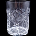 Vintage Cut Crystal Pinwheel Star Lowball Tumbler Glass