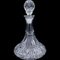 Vintage Cut Crystal Ships Wine Spirits Decanter with Stopper