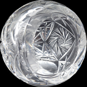 Vintage Cut Crystal Slanted Ashtray & Rose Bowl