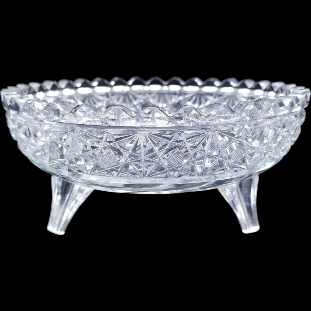 Diamond Cu Crystal Three-Footed Floral Bowl