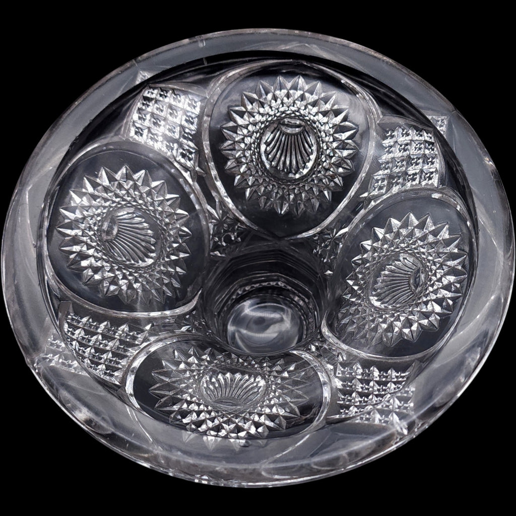 Vintage Duncan & Miller Homestead Clear Glass Punch Bowl Stand
