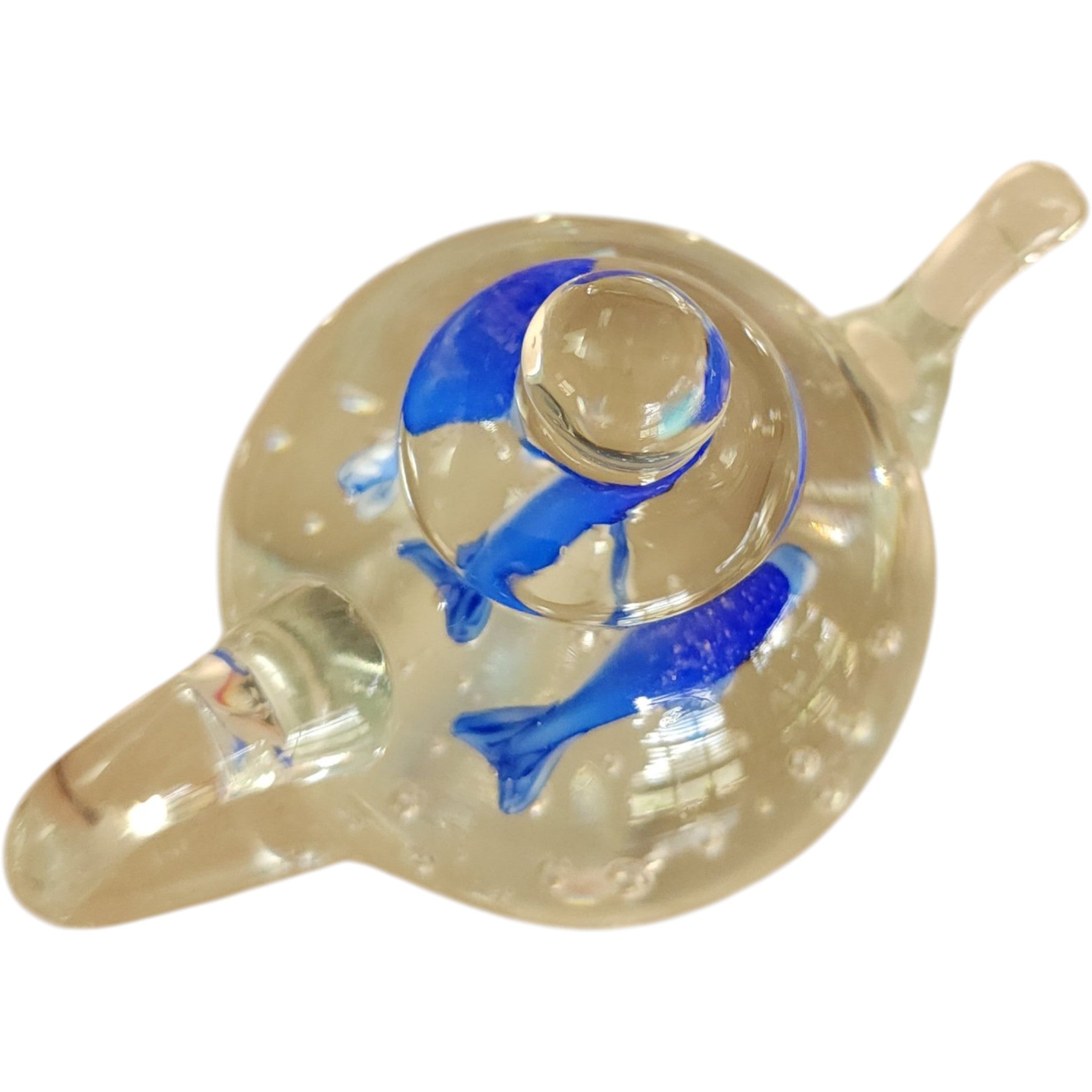 Vintage Dynasty Gallery Glass Dolphin Teapot Paperweight