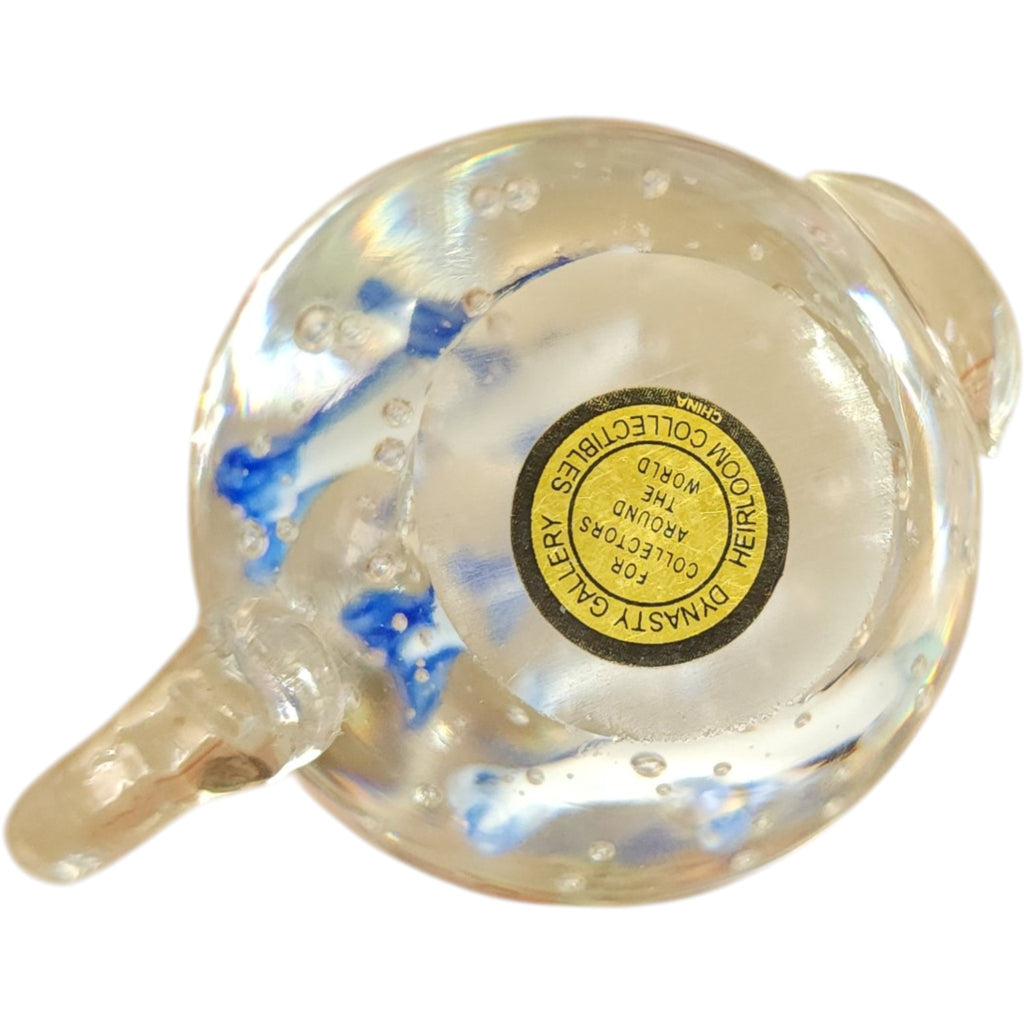 Vintage Dynasty Gallery Glass Dolphin Teapot Paperweight