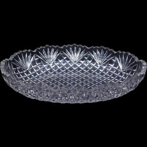 Vintage EAPG Pineapple & Fan Clear Glass Pickle Dish US Glass Oval Relish Tray
