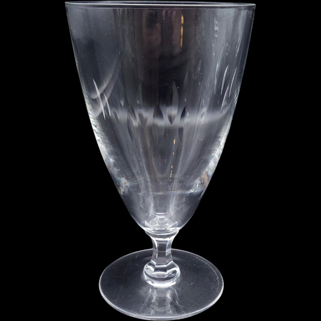 Vintage Easterling Marquise Pattern Clear Crystal Footed Iced Tea Glass