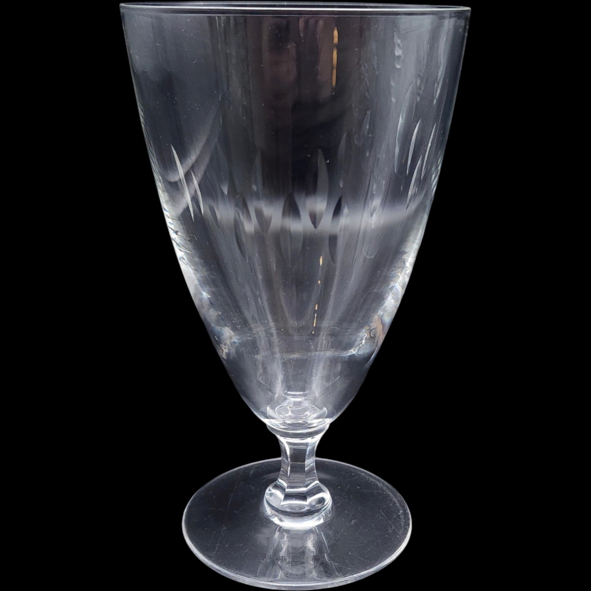Vintage Easterling Marquise Pattern Clear Crystal Footed Iced Tea Glass