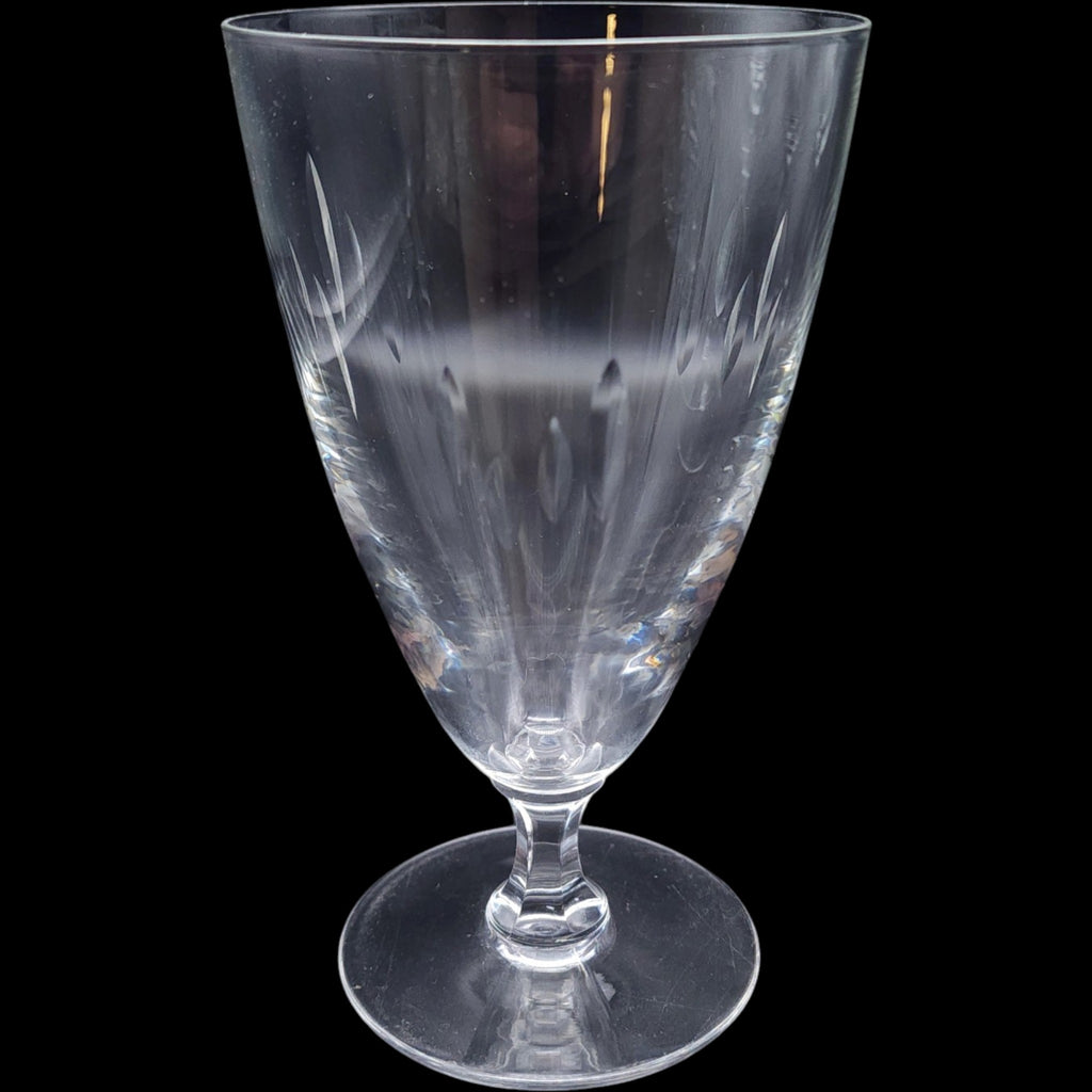 Vintage Easterling Marquise Pattern Clear Crystal Footed Iced Tea Glass