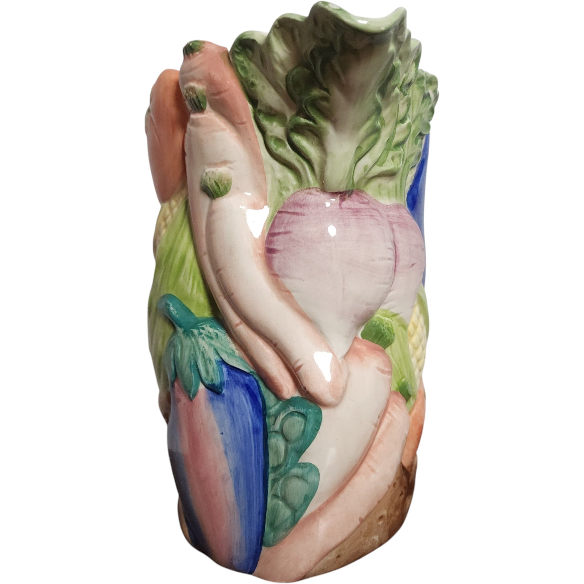 Vintage 1986 Fitz and Floyd Ceramic Vegetable Garden 1.75 QT Pitcher