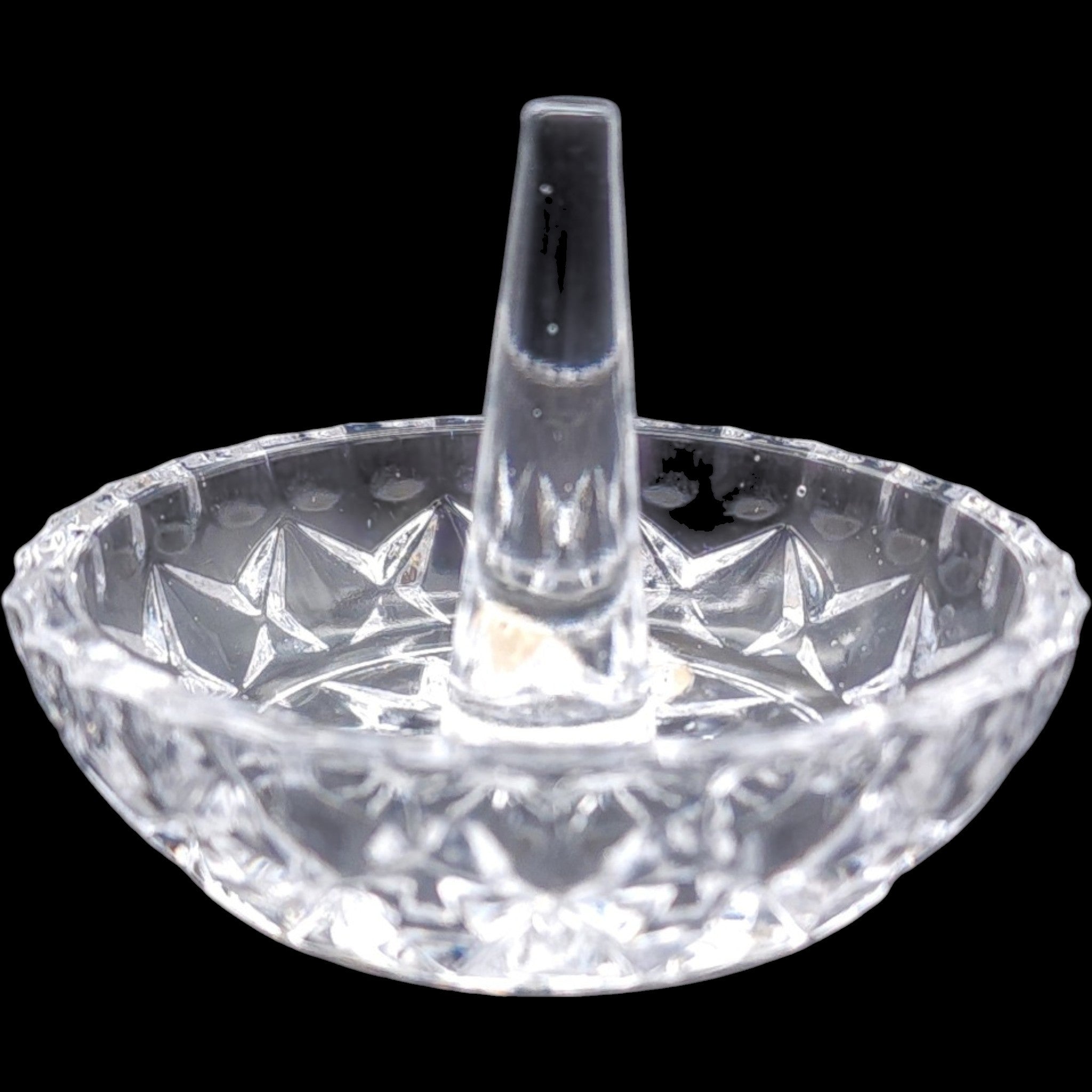 Vintage Gorham Crystal King Edward Cut Crystal Ring Holder Dish