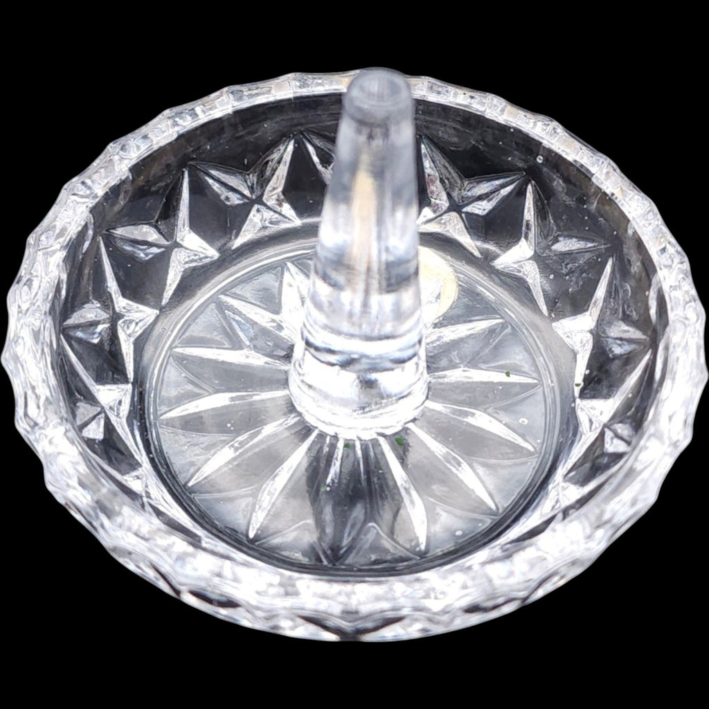 Vintage Gorham Crystal King Edward Cut Crystal Ring Holder Dish