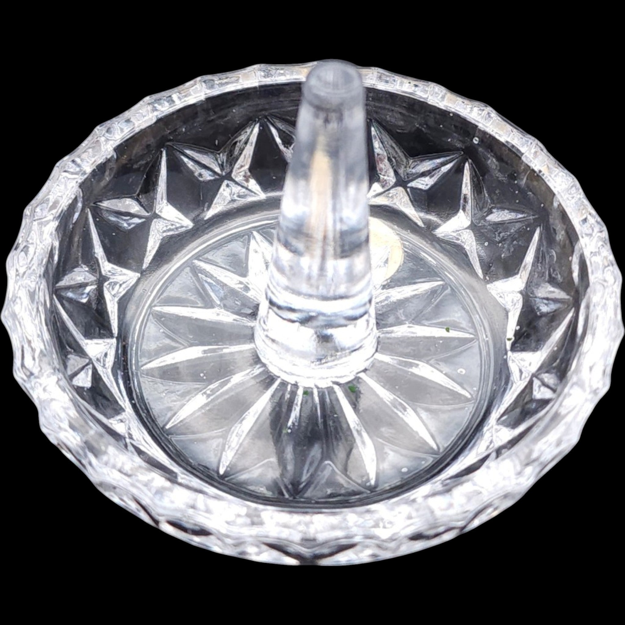 Vintage Gorham Crystal King Edward Cut Crystal Ring Holder Dish