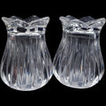 Gorham Crystal Lotus Salt and Pepper Shakers Set