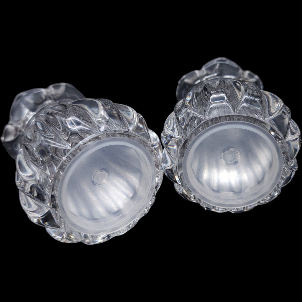 Gorham Crystal Lotus Salt and Pepper Shakers Set