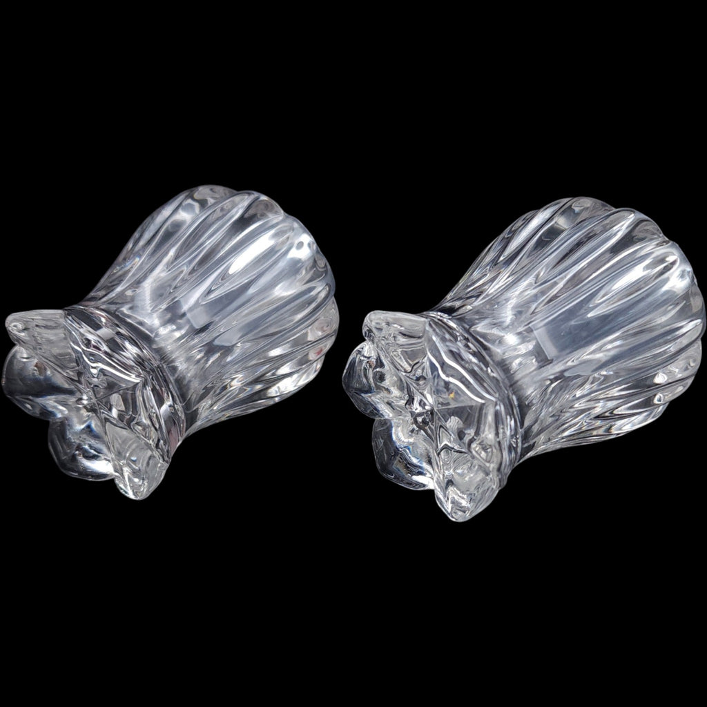 Gorham Crystal Lotus Salt and Pepper Shakers Set