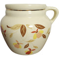 Vintage Hall China Autumn Leaf 1 Handled Bean Pot with Lid Commemorative Edition