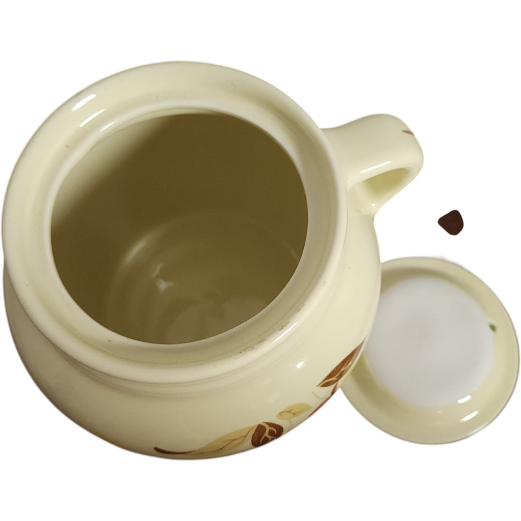 Vintage Hall China Autumn Leaf 1 Handled Bean Pot with Lid Commemorative Edition