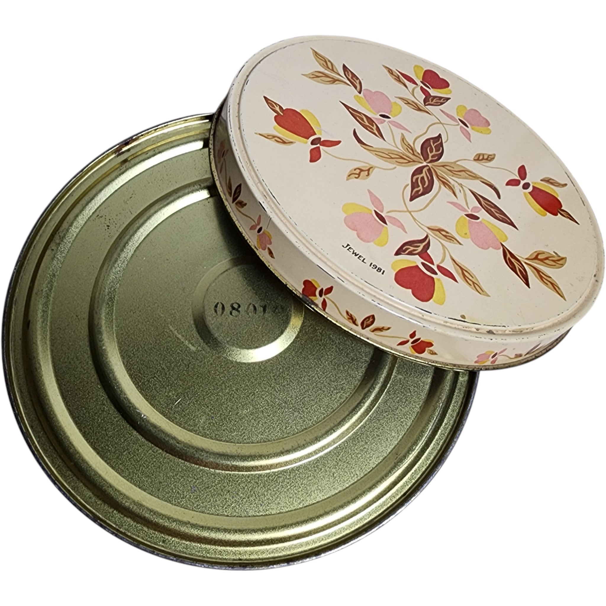 Vintage Hall China Autumn Leaf Holiday Fruit Cake Tin & Lid Autumn Leaf