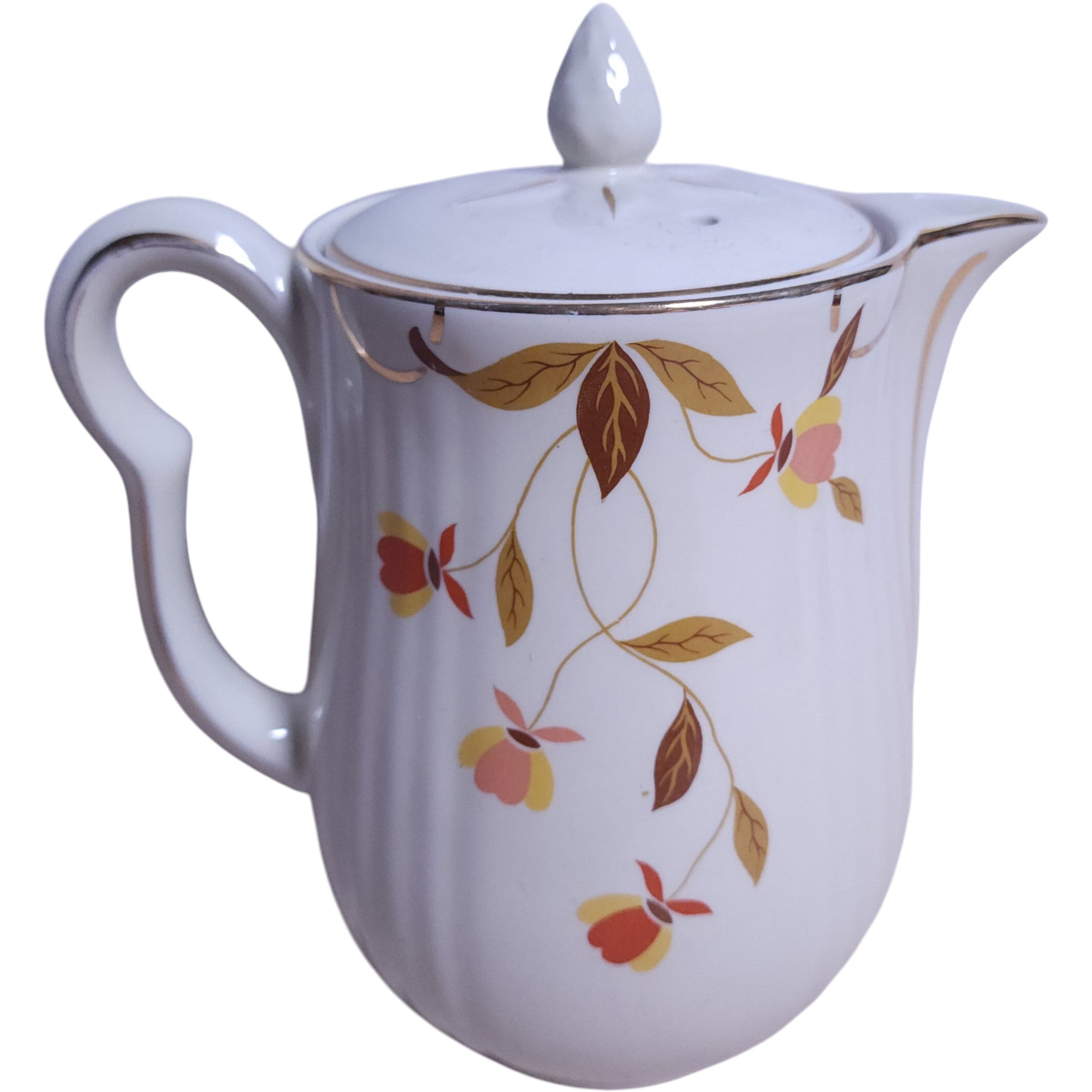 Hall China Autumn Leaf 8 Cup Rayed Coffee Pot & Lid