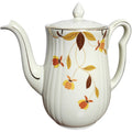 Vintage Hall China Autumn Leaf Rayed Long Spout Teapot with Lid Mary Dunbar