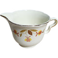 Vintage Hall China Autumn Leaf Ruffled D 40s Creamer