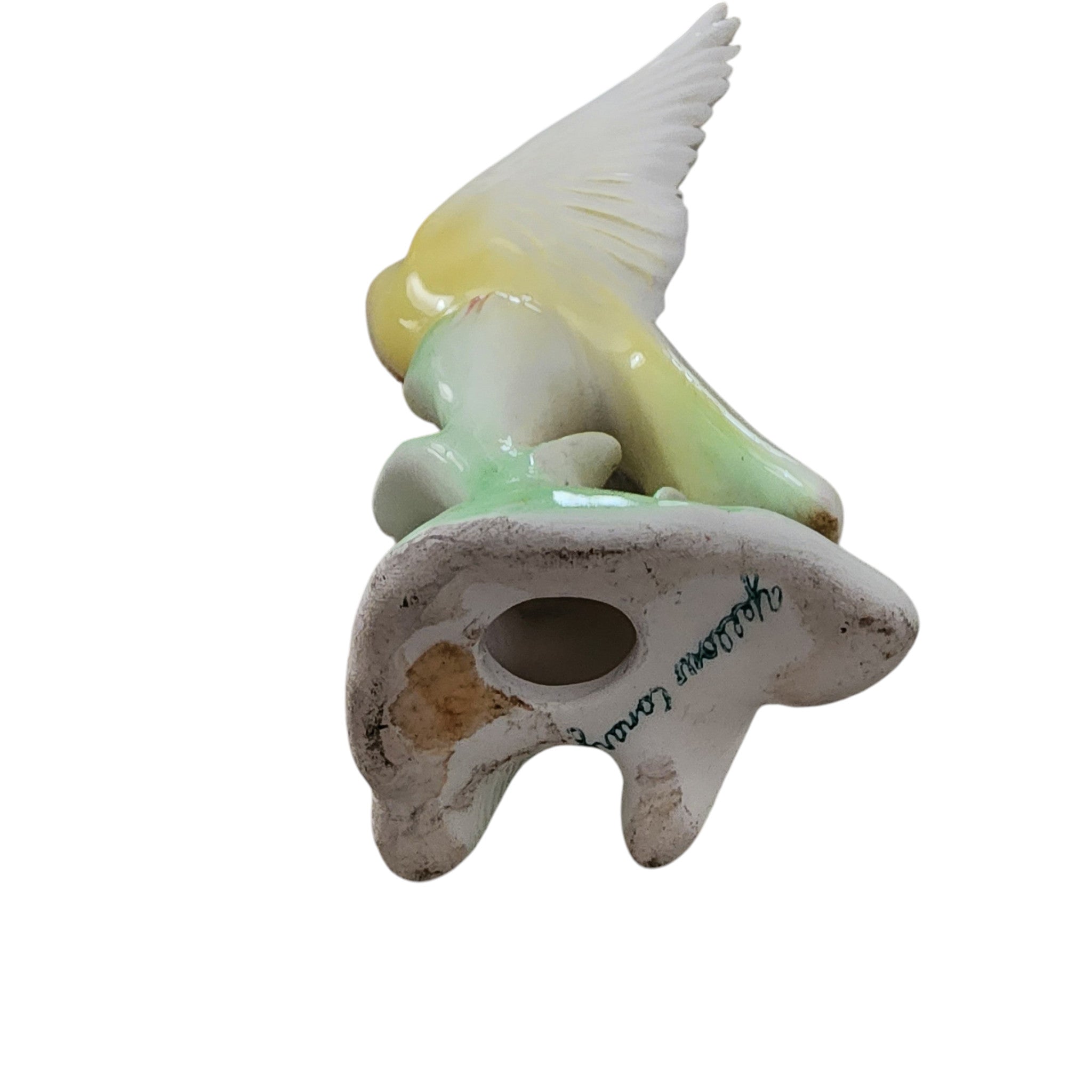 Vintage Hand-Painted Ceramic Yellow Canary Bird Figurine