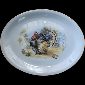 13" Homer Laughlin Skytone Turkey Thanksgiving Platter