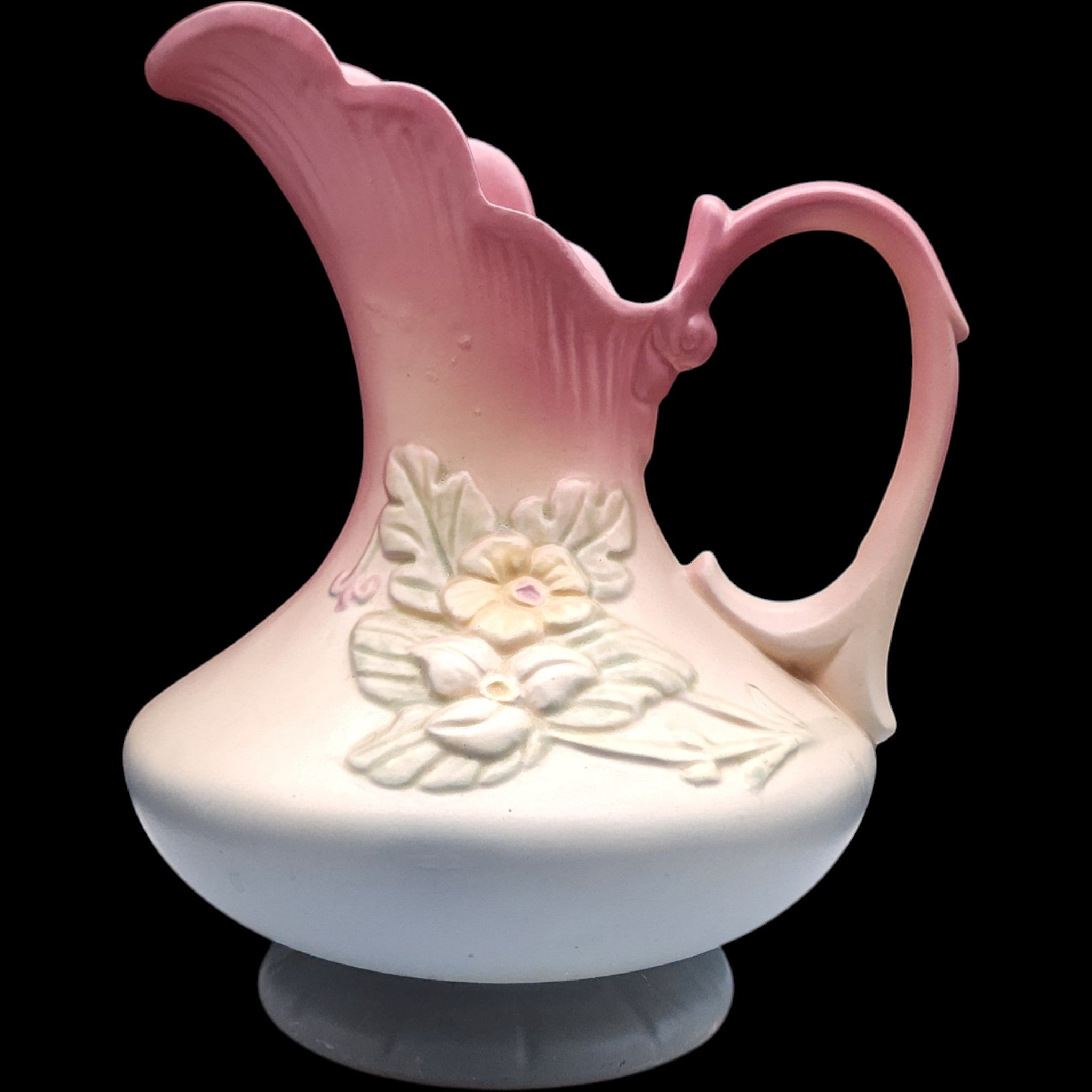 8" Hull Ewer Wild Flower Blue and Pink Vase