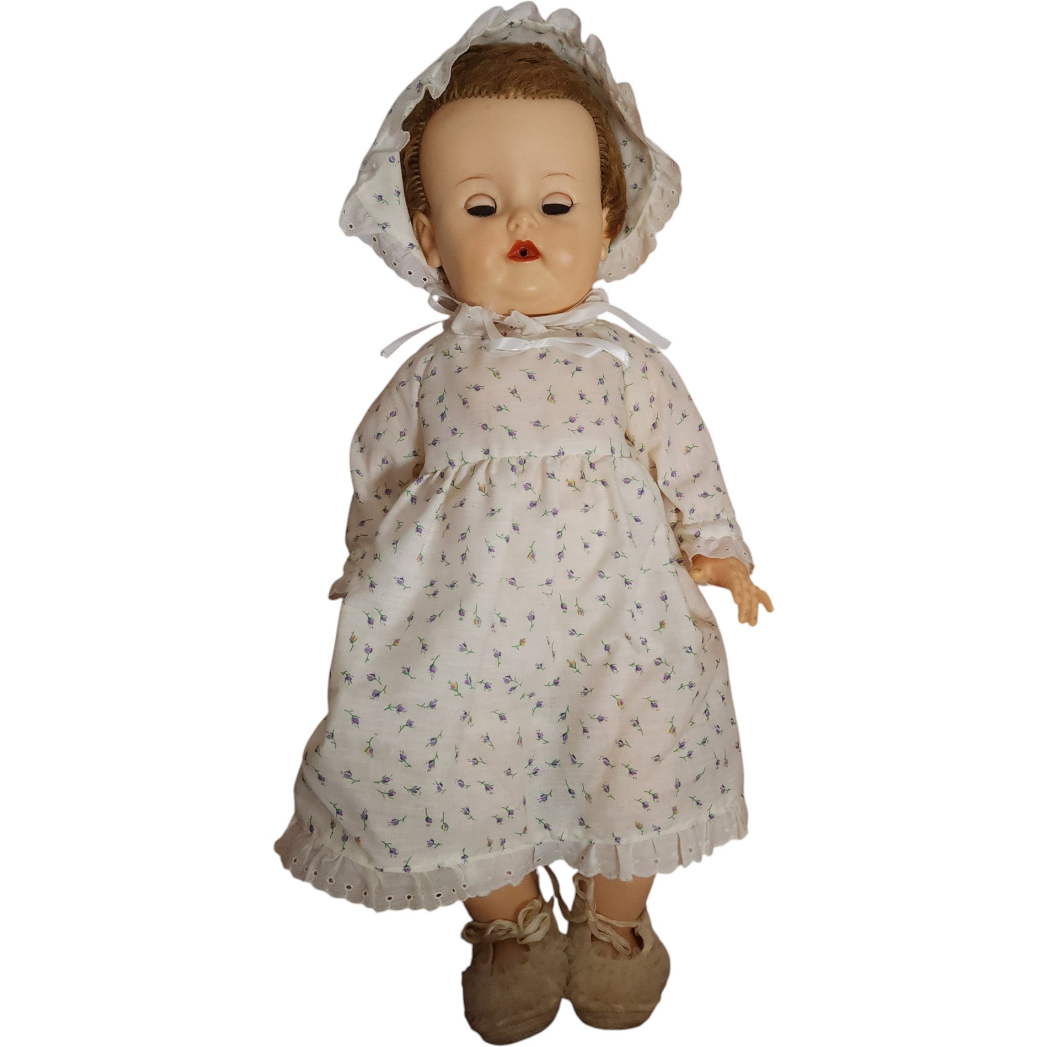 Vintage Ideal Doll Co. Hard Plastic and Vinyl Toddler Baby Doll 21"