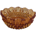 Vintage Imperial Glass Amber Hobnail 5" Round Bowl