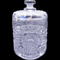 Vintage Imperial Glass Americana Clear Hobstar Jar with Lid