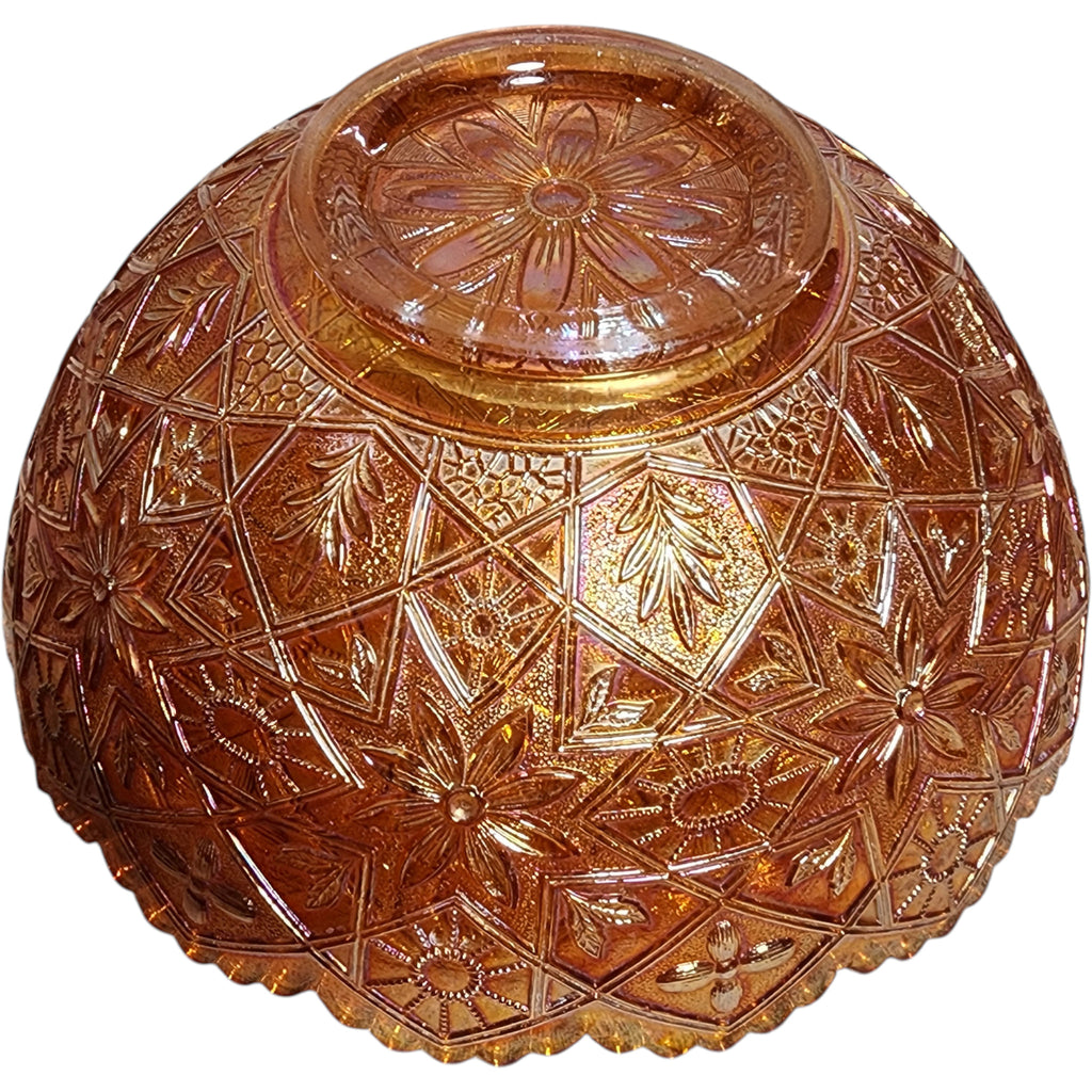Vintage Imperial Glass Hattie Marigold Carnival Glass Bowl