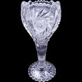 Vintage Imperial Glass Ohio 9" Clear Glass Footed Flower Vase