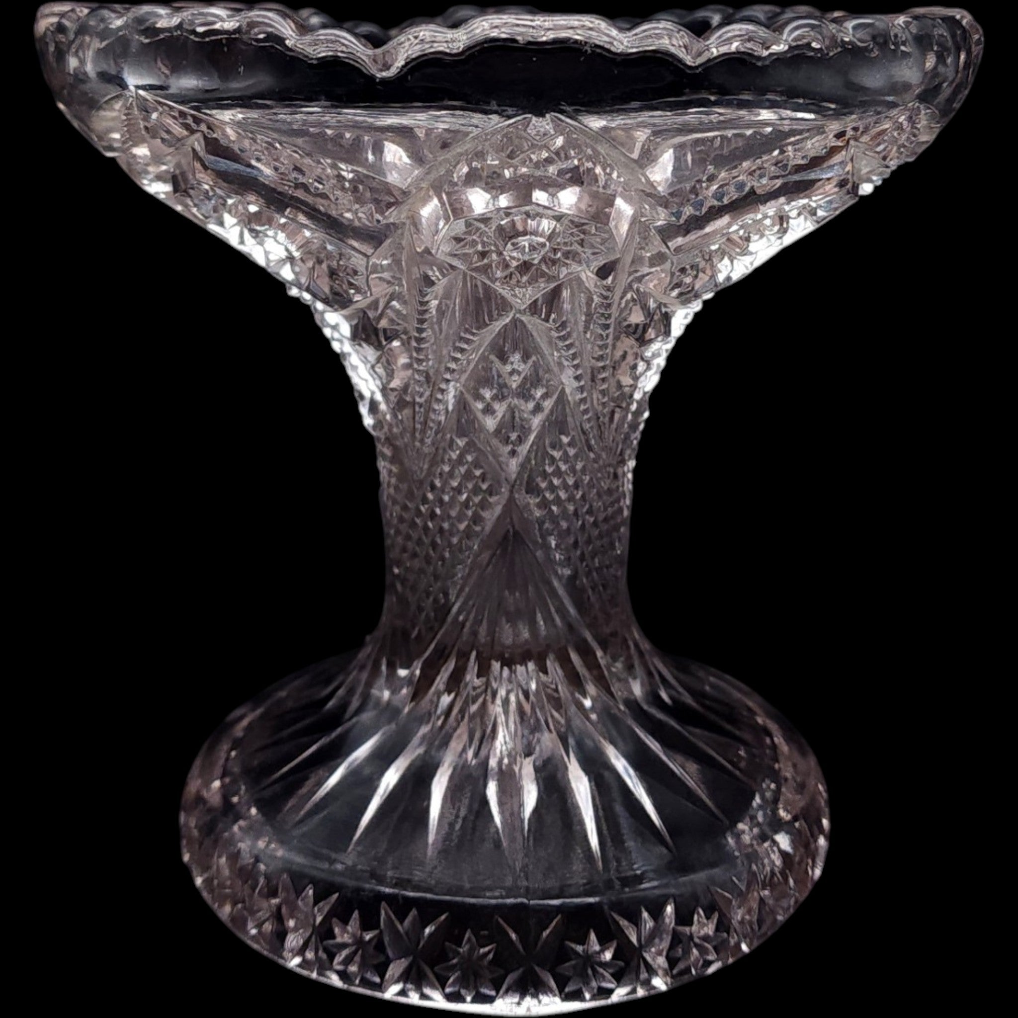 Vintage Imperial Glass Royalty Clear EAPG Punch Bowl Stand