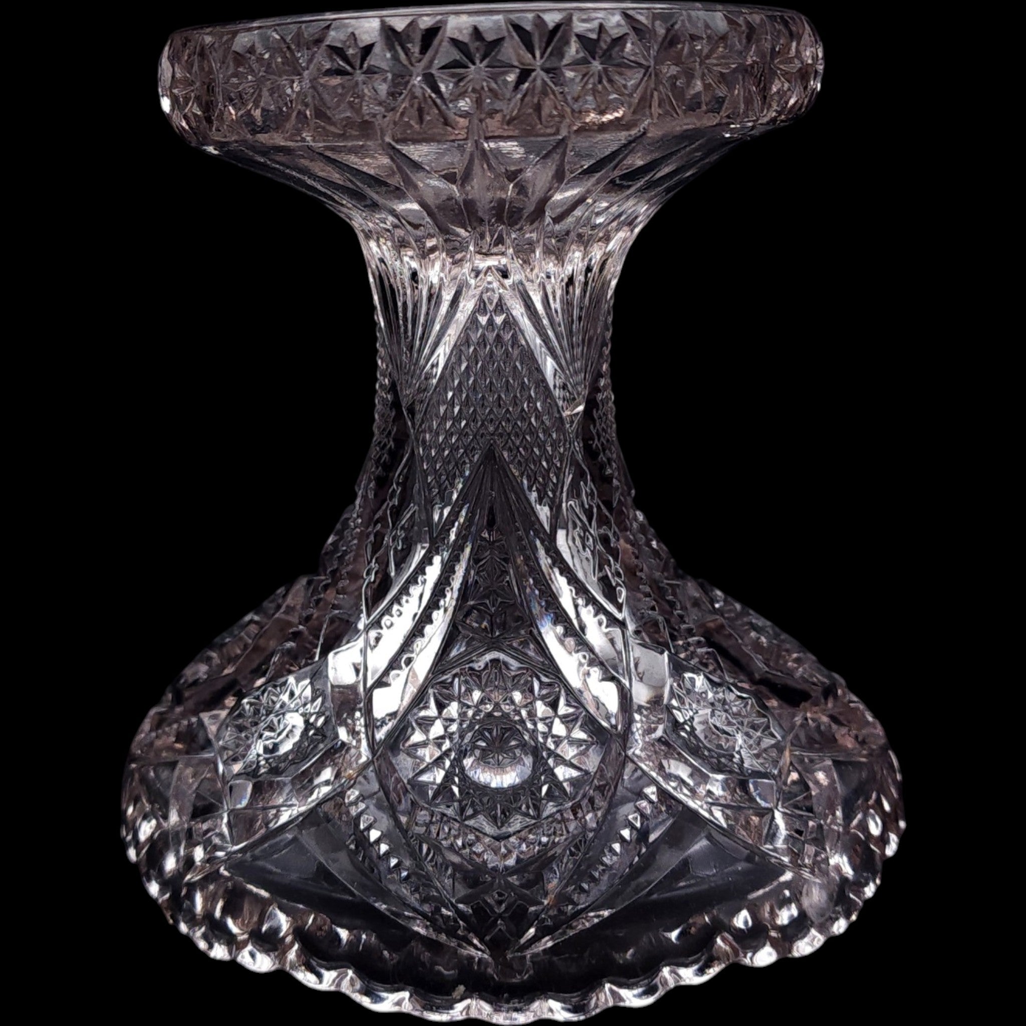 Vintage Imperial Glass Royalty Clear EAPG Punch Bowl Stand