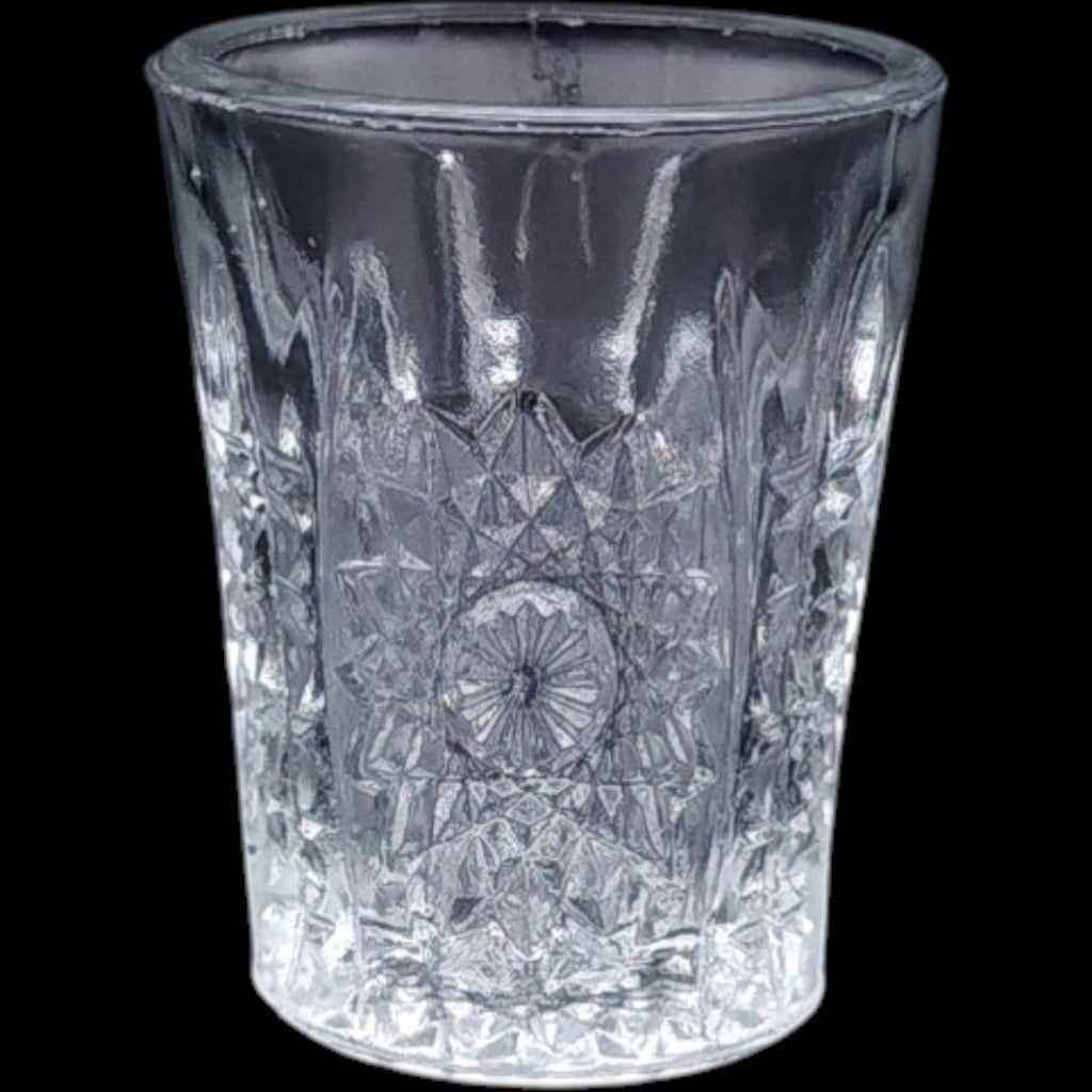 Vintage Indiana Glass Clear Oval Star Miniature Toy Tumbler