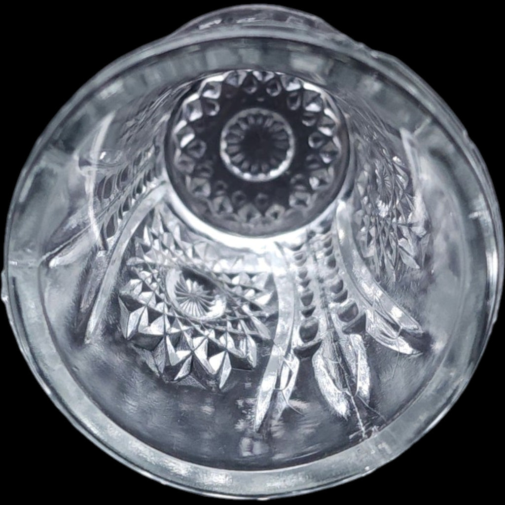 Vintage Indiana Glass Clear Oval Star Miniature Toy Tumbler