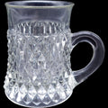 Vintage Indiana Glass Diamond Point Clear Glass Mug
