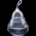 Vintage Jánský Czech Republic Clear Crystal Glass Pear Paperweight Figurine