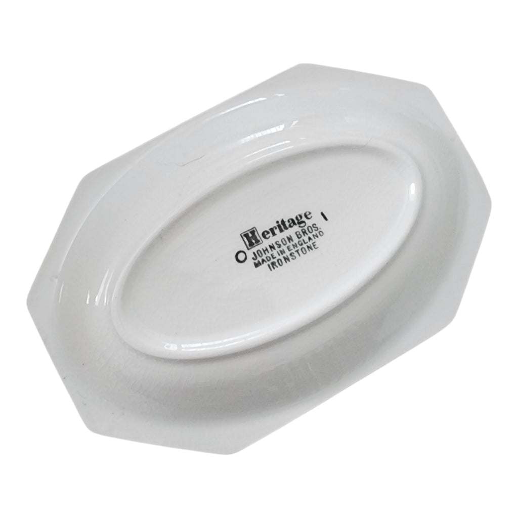 Vintage Johnson Bros Heritage White Ironstone Octagonal Relish Dish Underplate