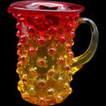 Vintage Kanawha Amberina Hobnail Glass Small Creamer Pitcher
