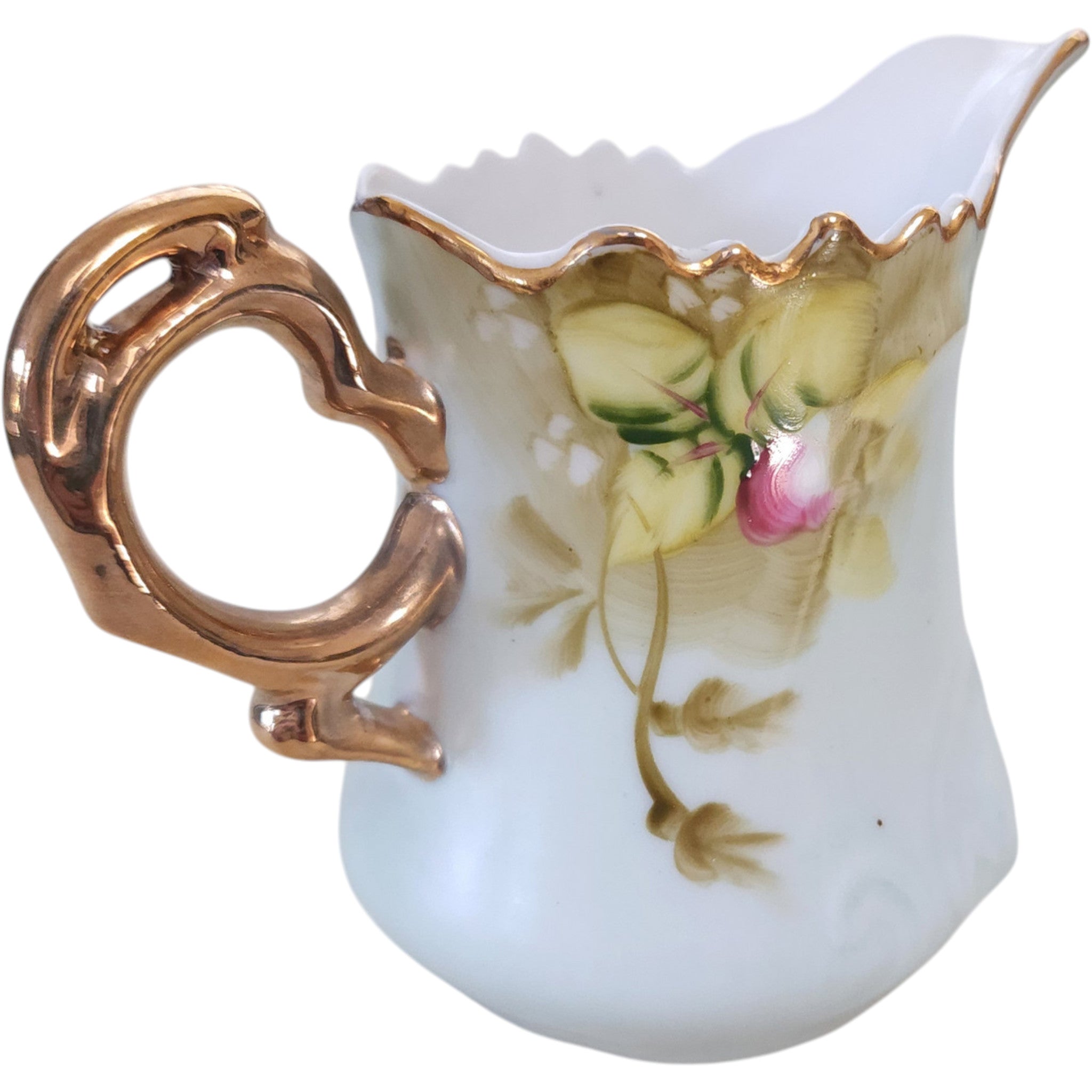 Vintage Lefton Heritage Green Creamer Pitcher