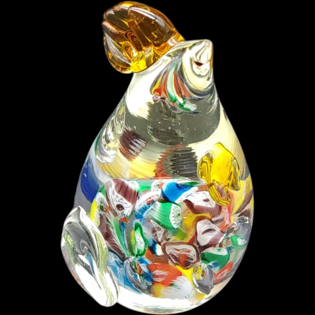 Vintage Lenwile Glass Ardalt Murano Style Art Glass Rooster Paperweight Figurine