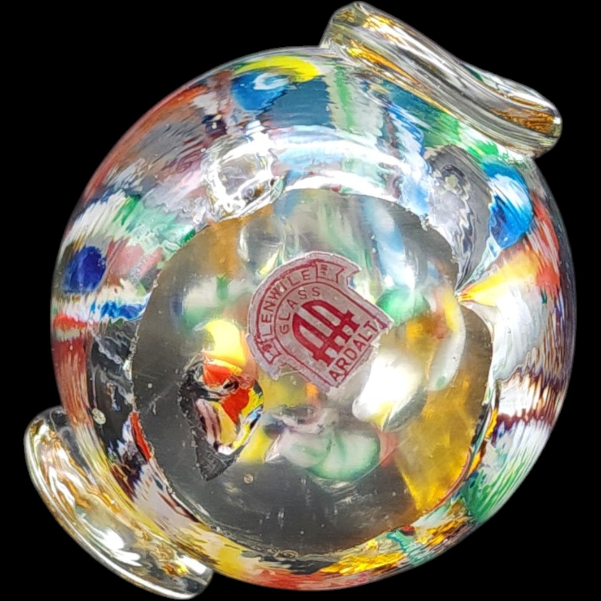 Vintage Lenwile Glass Ardalt Murano Style Art Glass Rooster Paperweight Figurine