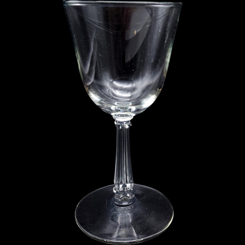 Vintage Libbey Clear Glass Wine Goblets Set of 4