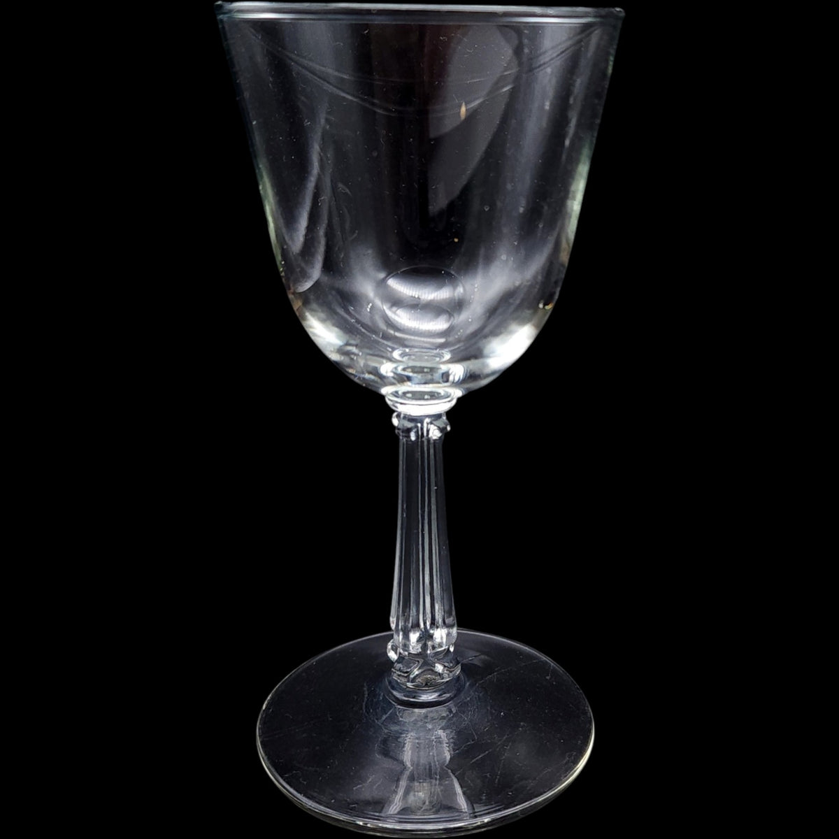 Vintage Libbey Clear Glass Wine Goblets Set of 4