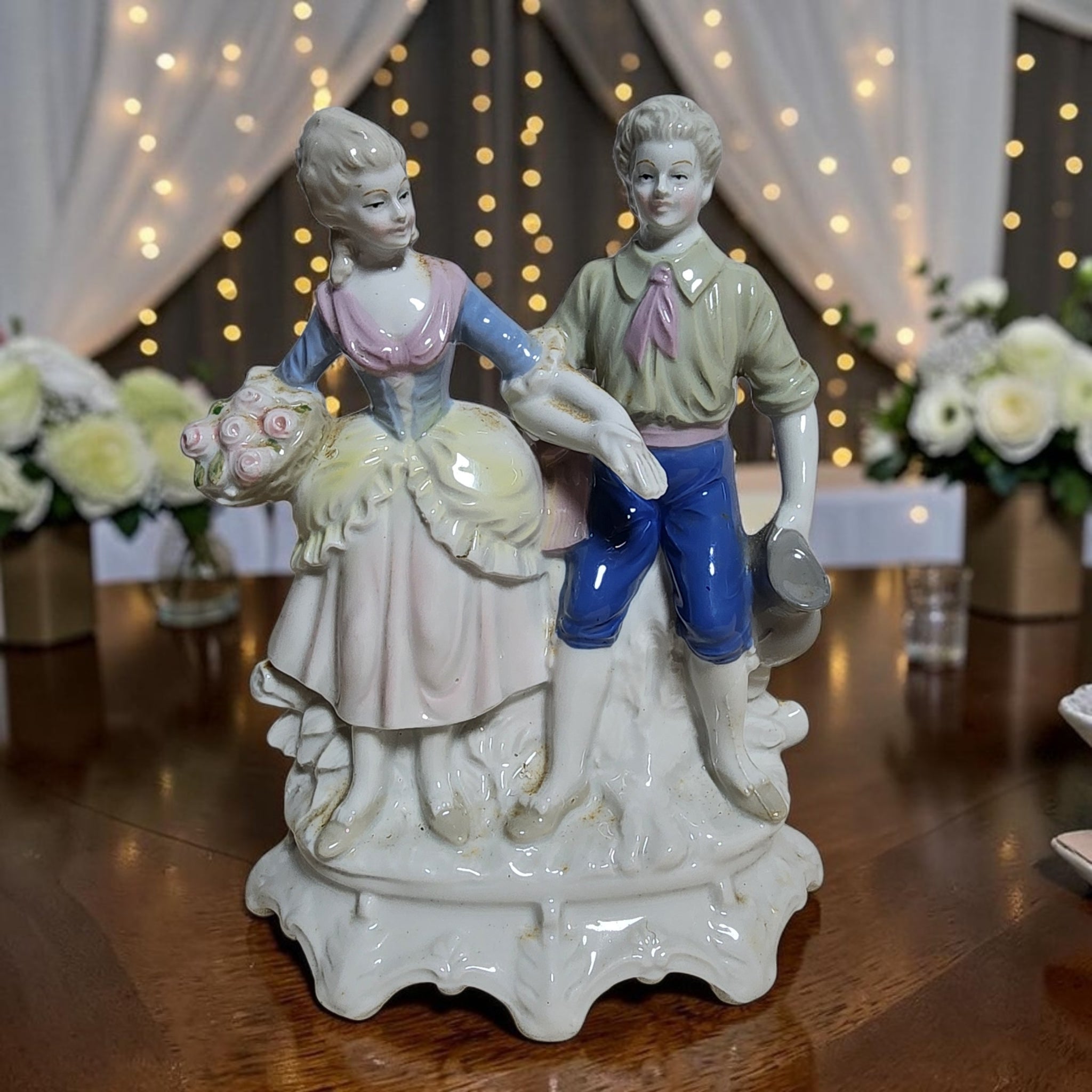 Vintage Lippelsdorf GDR Porcelain Courting Couple Figurine