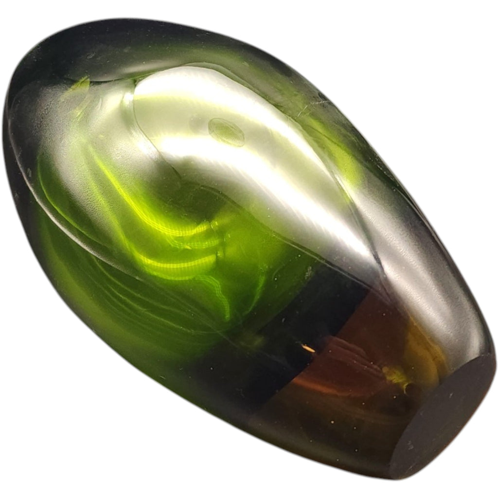 Murano Sommerso Green Amber Glass Vase Attrib Flavio Poli